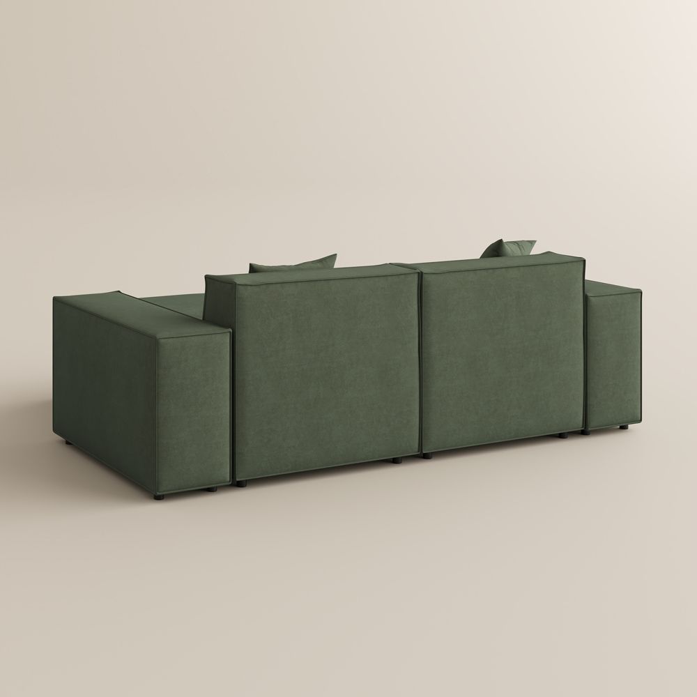 Living Room Green Fabric Modular Sofas