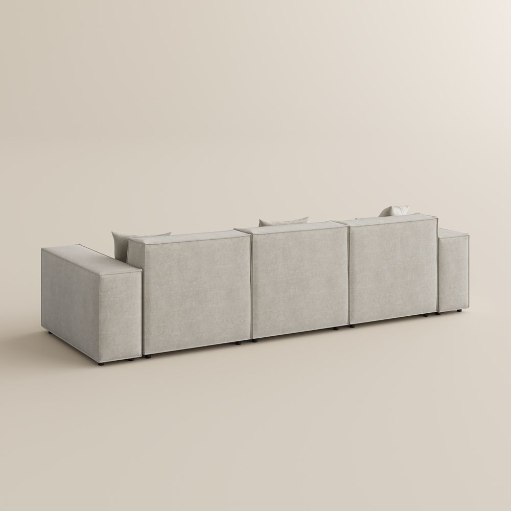 3-4 Seater Beige Fabric Modular Sofas