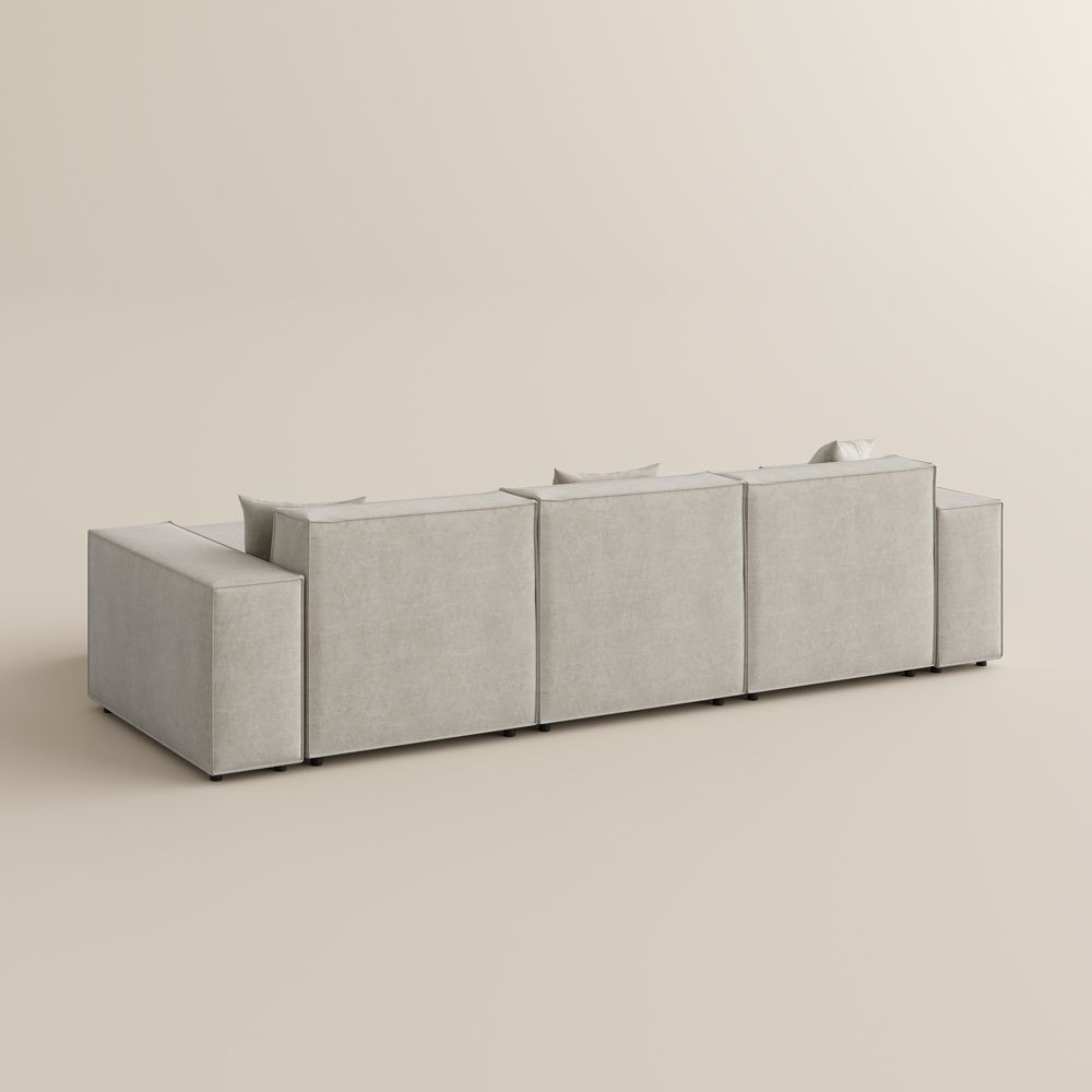 3-4 Seater Beige Fabric Modular Sofas