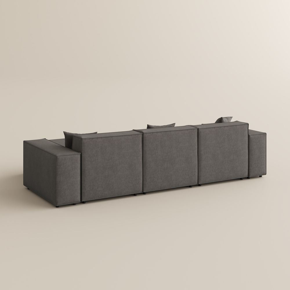 Modular Dark Gray Fabric Modular Sofas