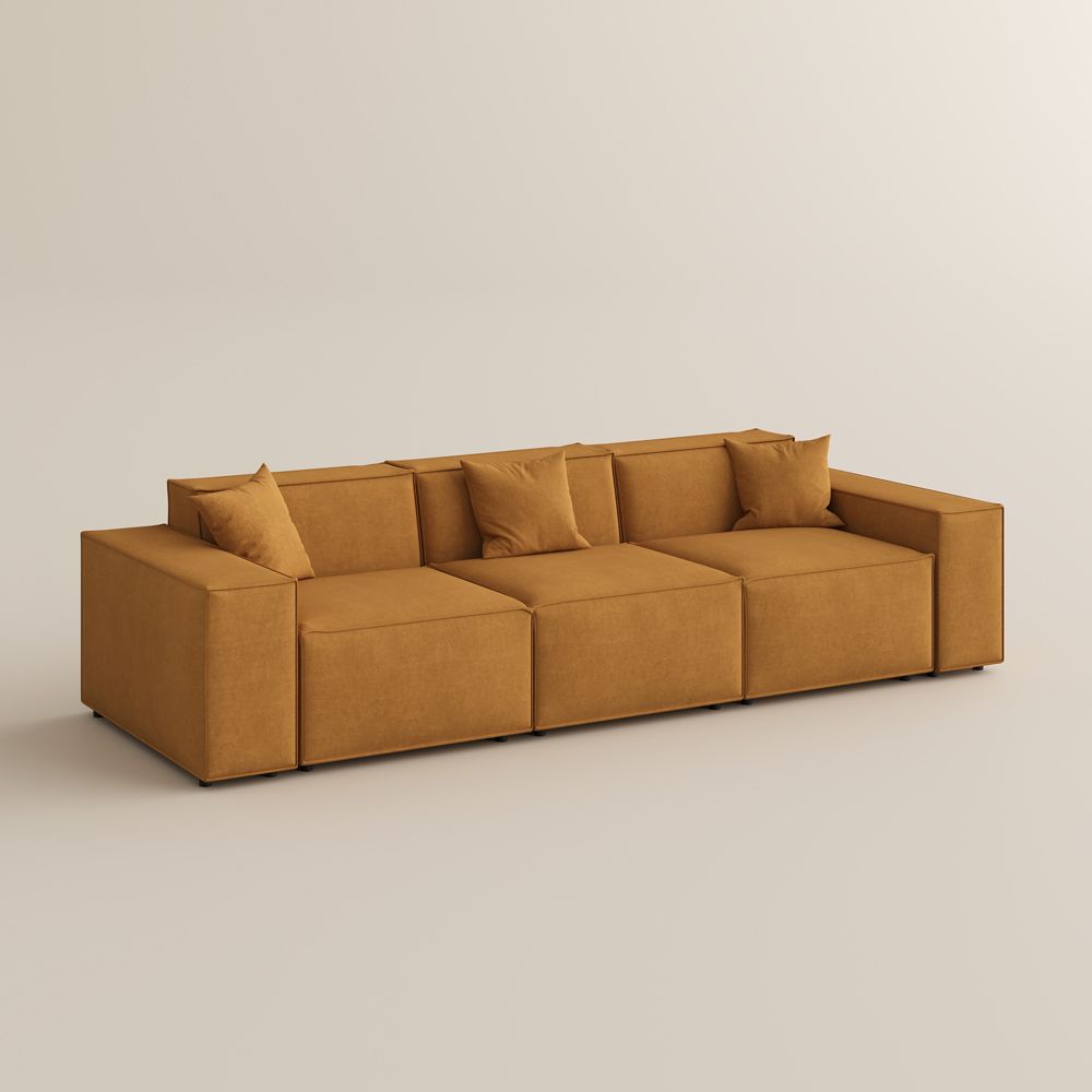 Modular Yellow Fabric Modular Sofas