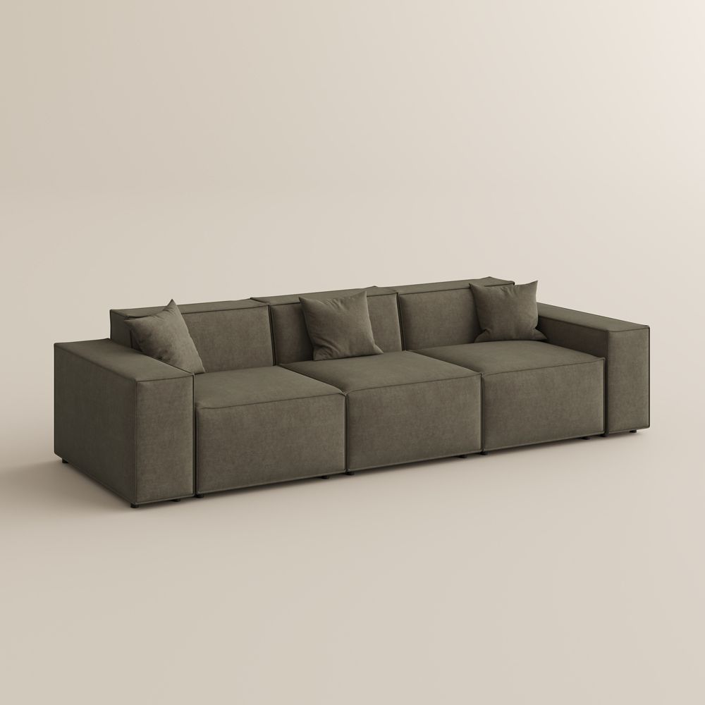 Barrett Khaki Fabric Modular Sofas