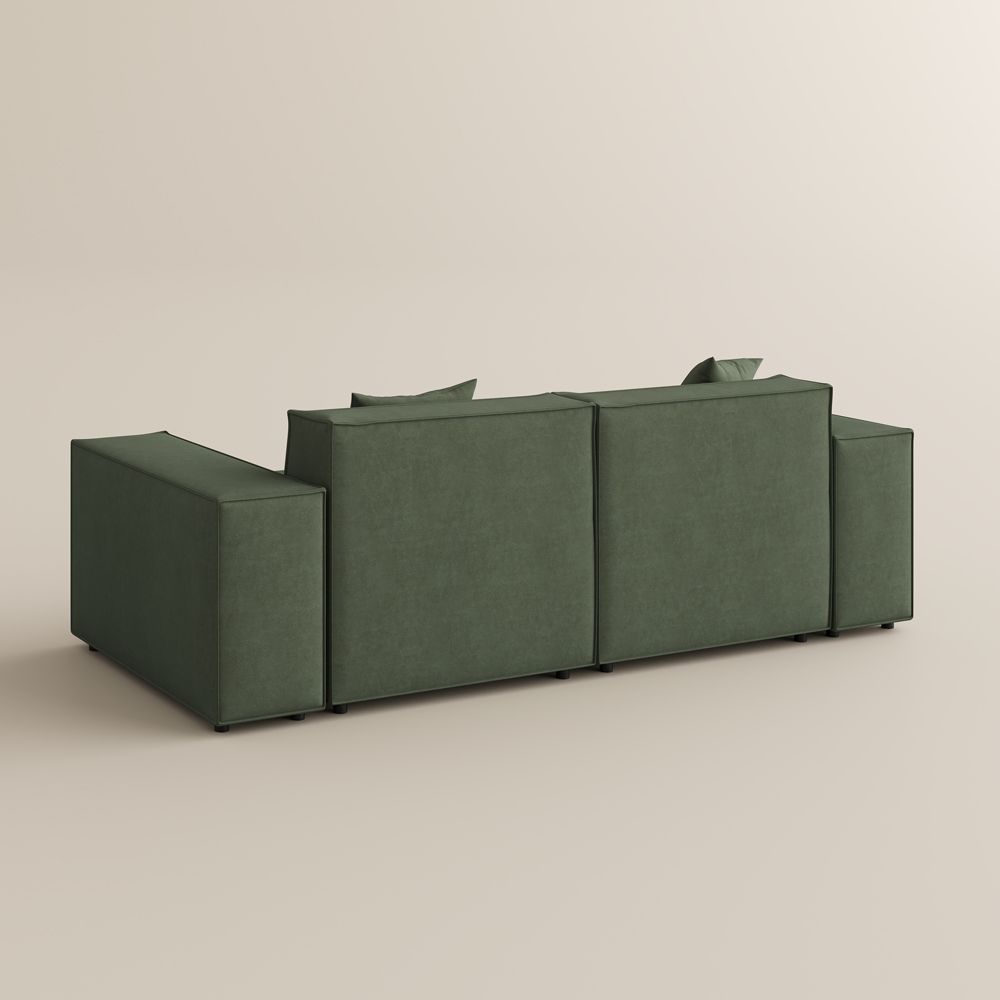 Living Room Green Fabric Modular Sofas