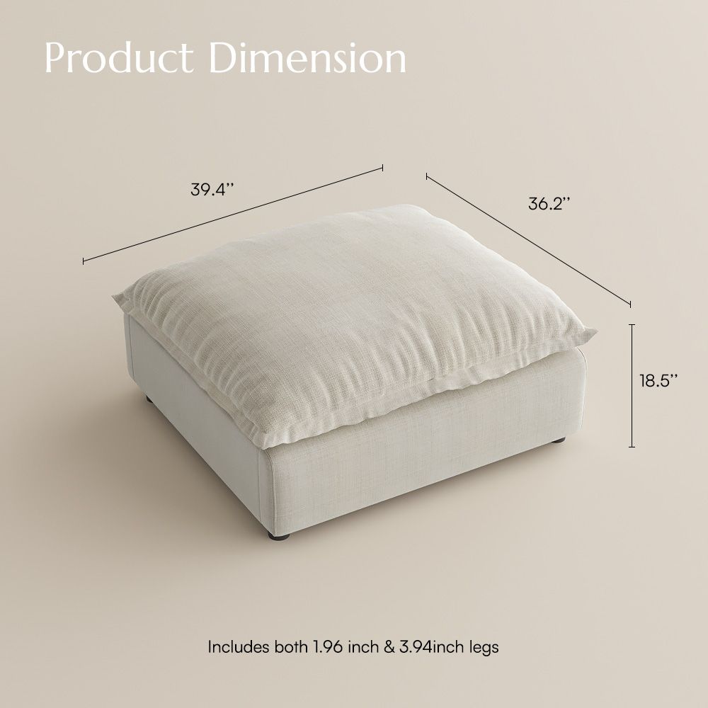 RV Beige Cotton and Linen Modular Sofas