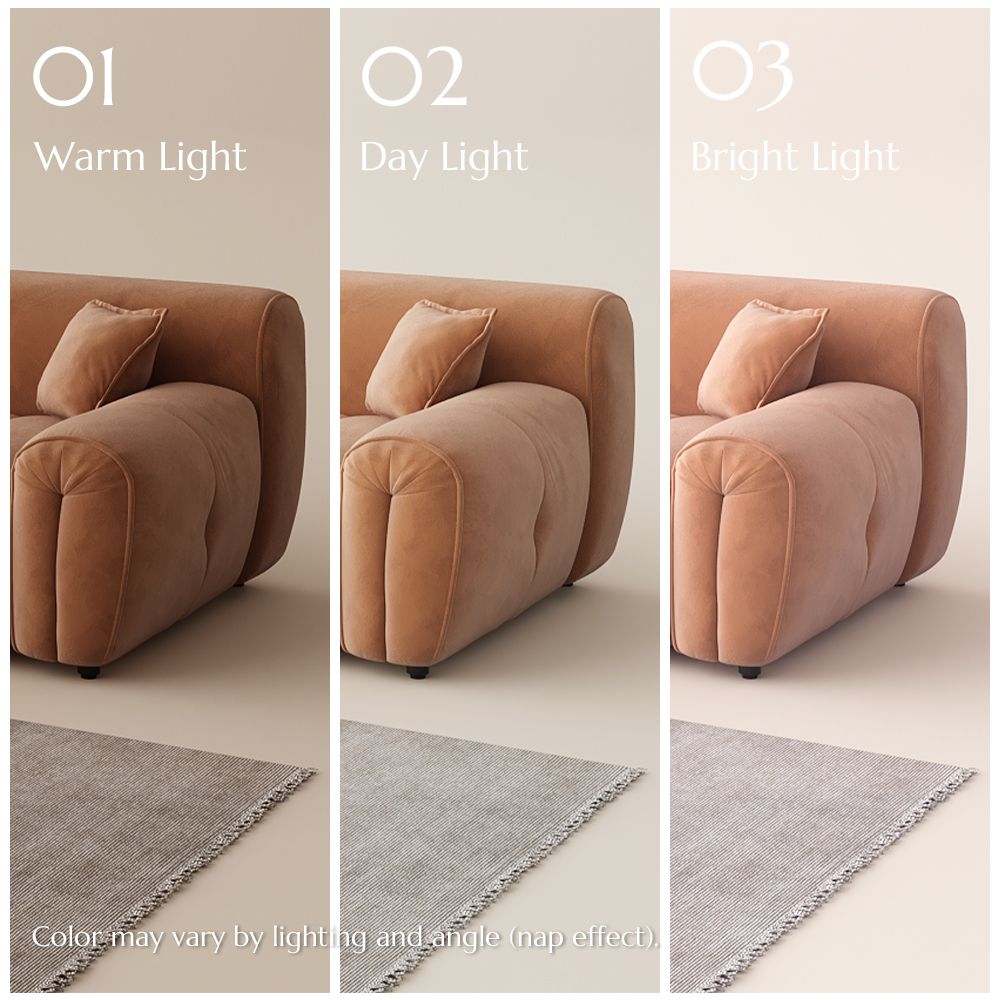 RV Camel Velvet Modular Sofas