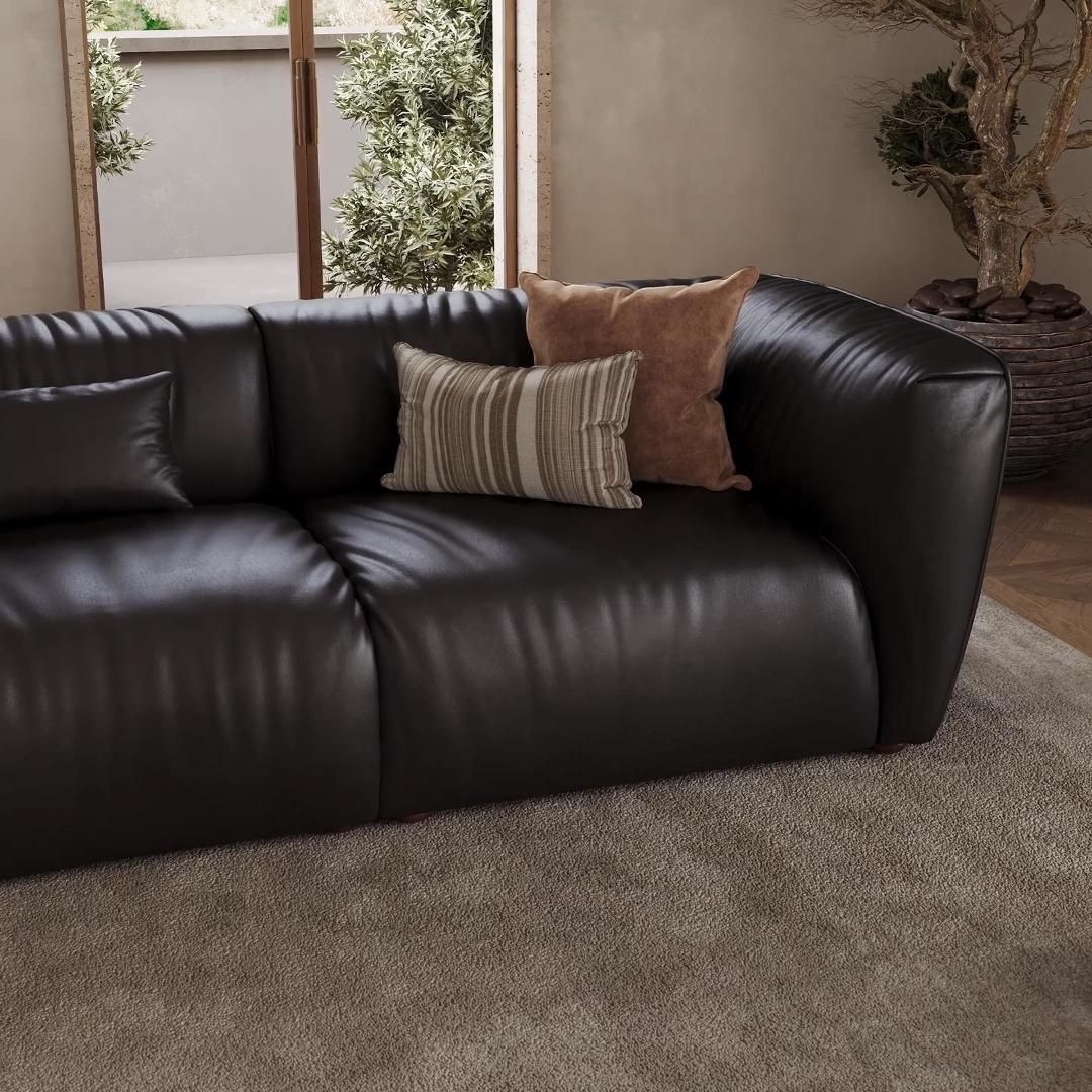RV Brown Leather Modular Sofas