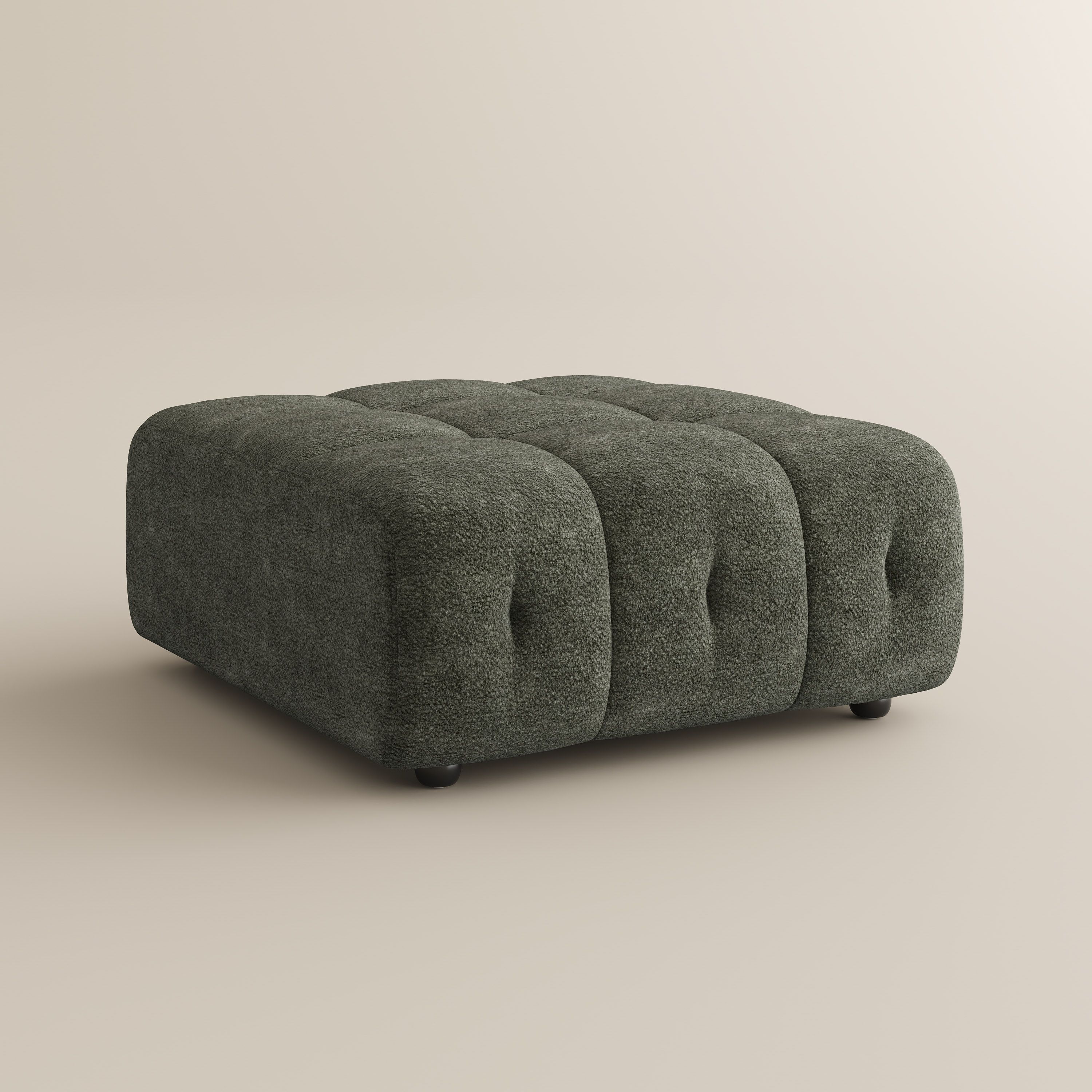 Comfortable Green Chenille Modular Sofas
