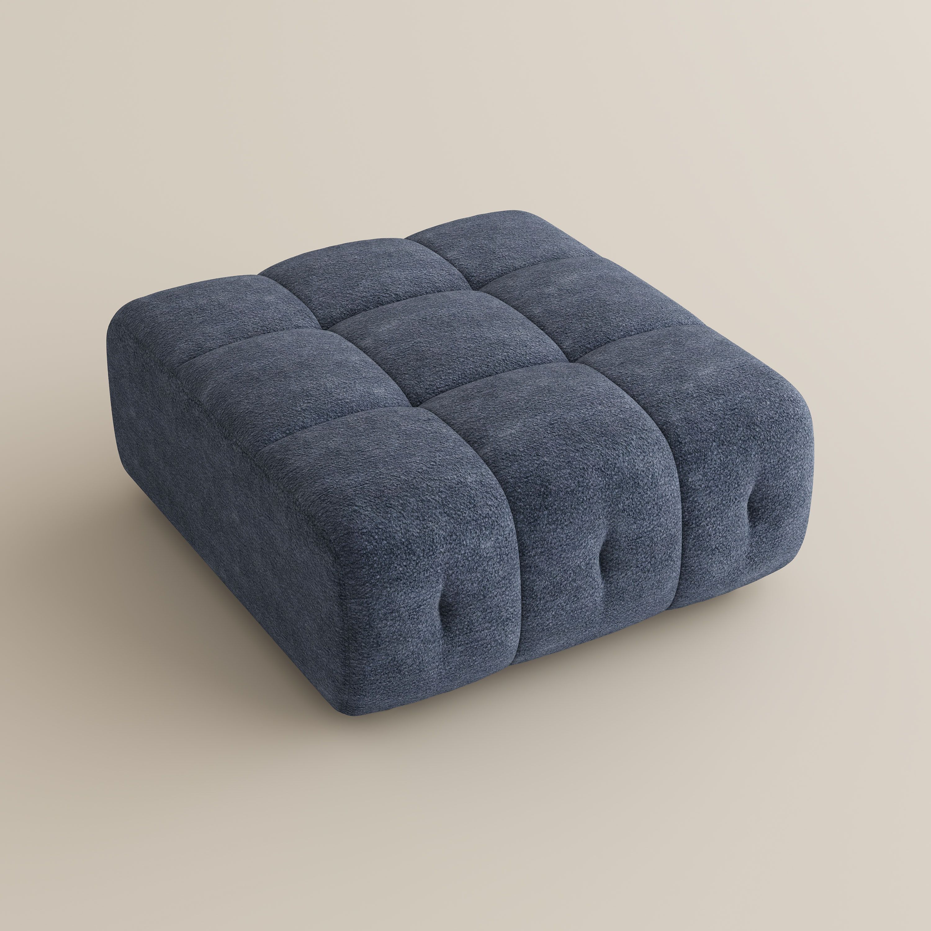 Apartment Blue Chenille Modular Sofas