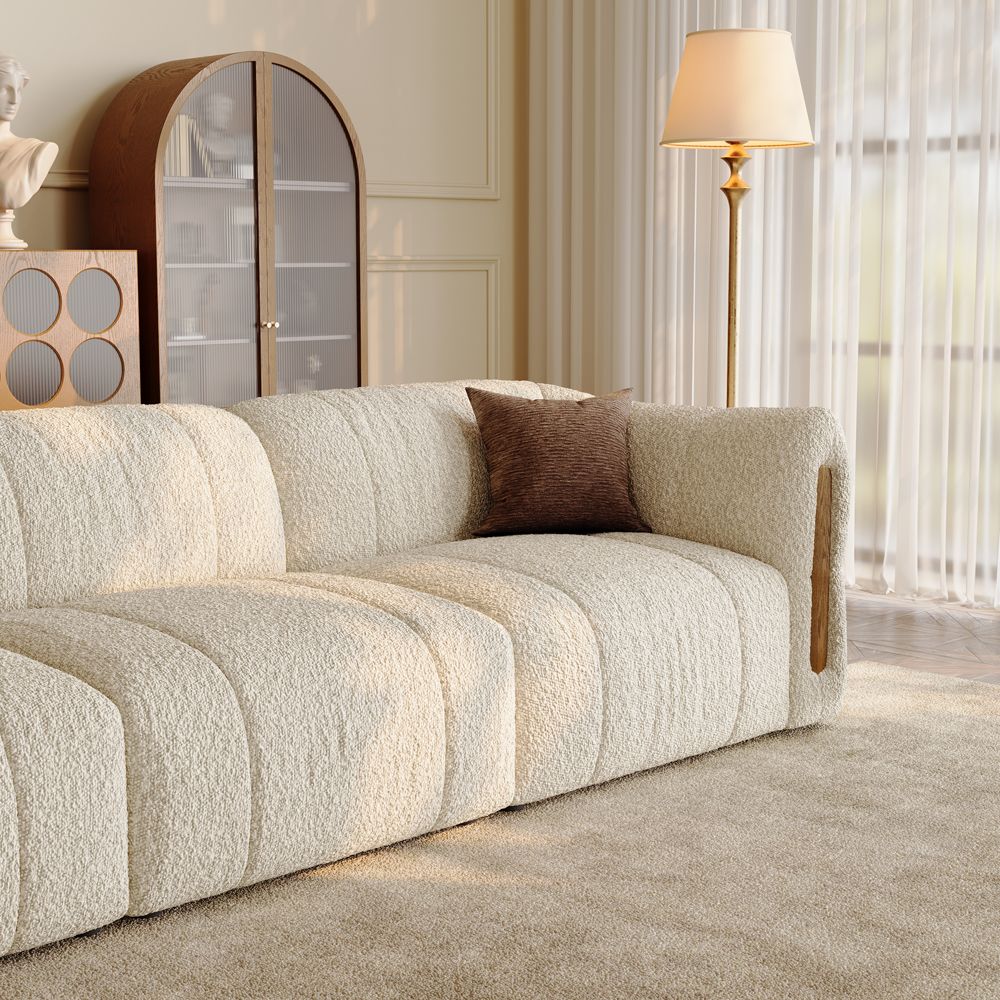 Bouclé Beige Bouclé Modular Sofas