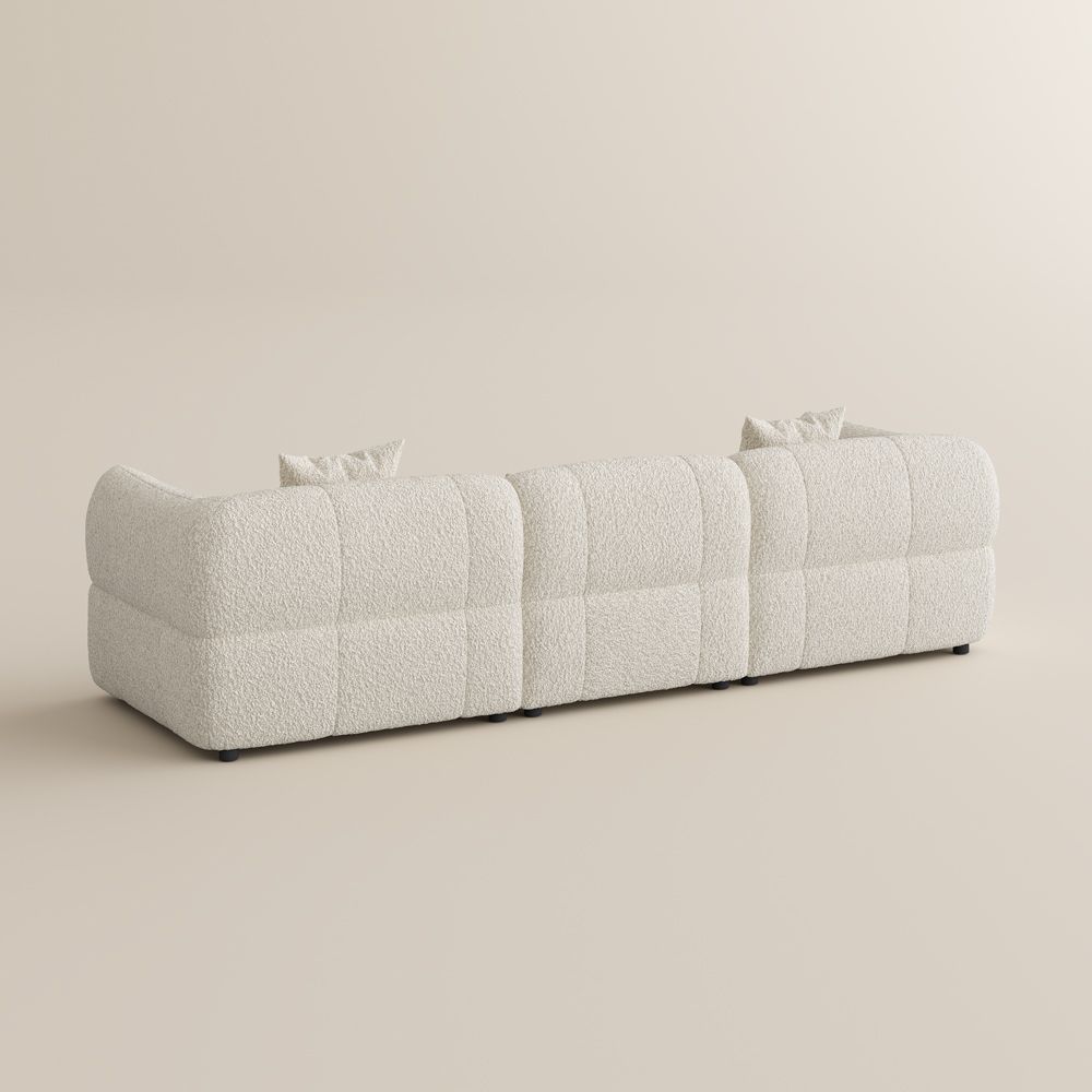 Soft Beige Bouclé Modular Sofas