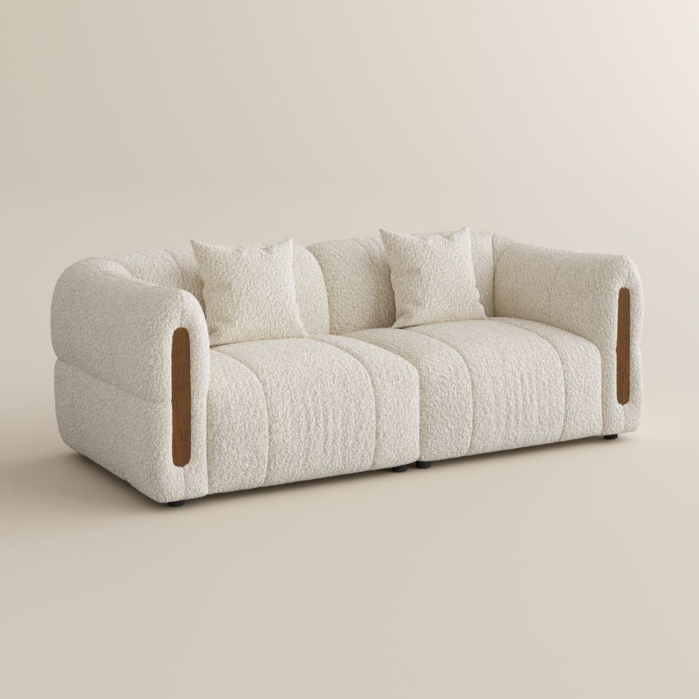 RV Beige Bouclé Modular Sofas