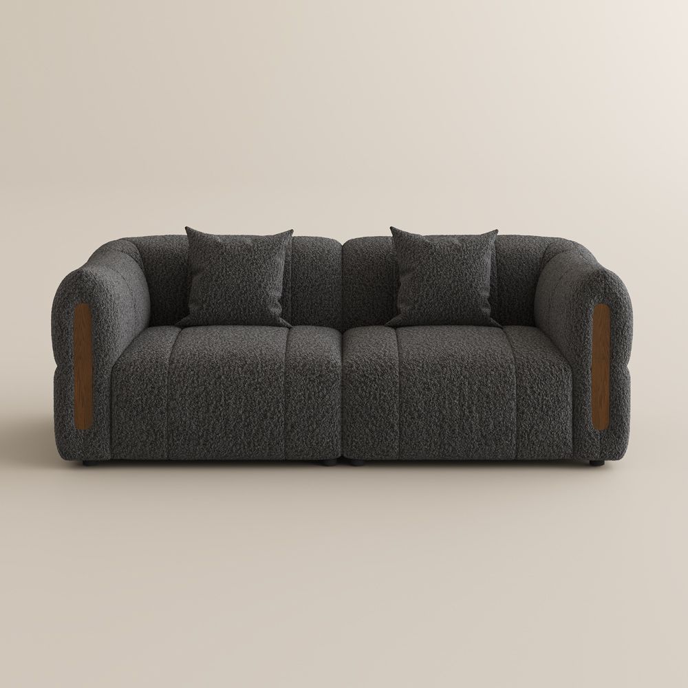 Bouclé Dark Gray Bouclé Modular Sofas
