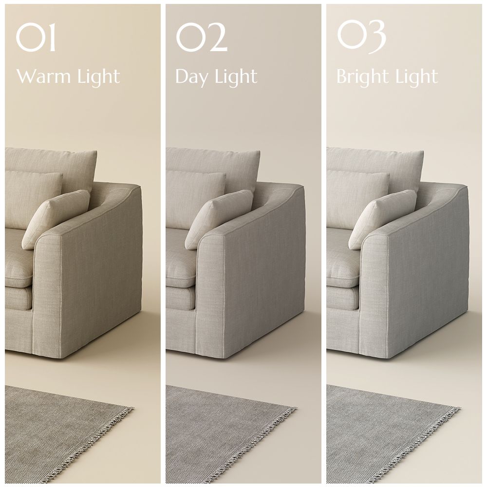 3-4 Seater Beige Cotton Linen Modular Sofas