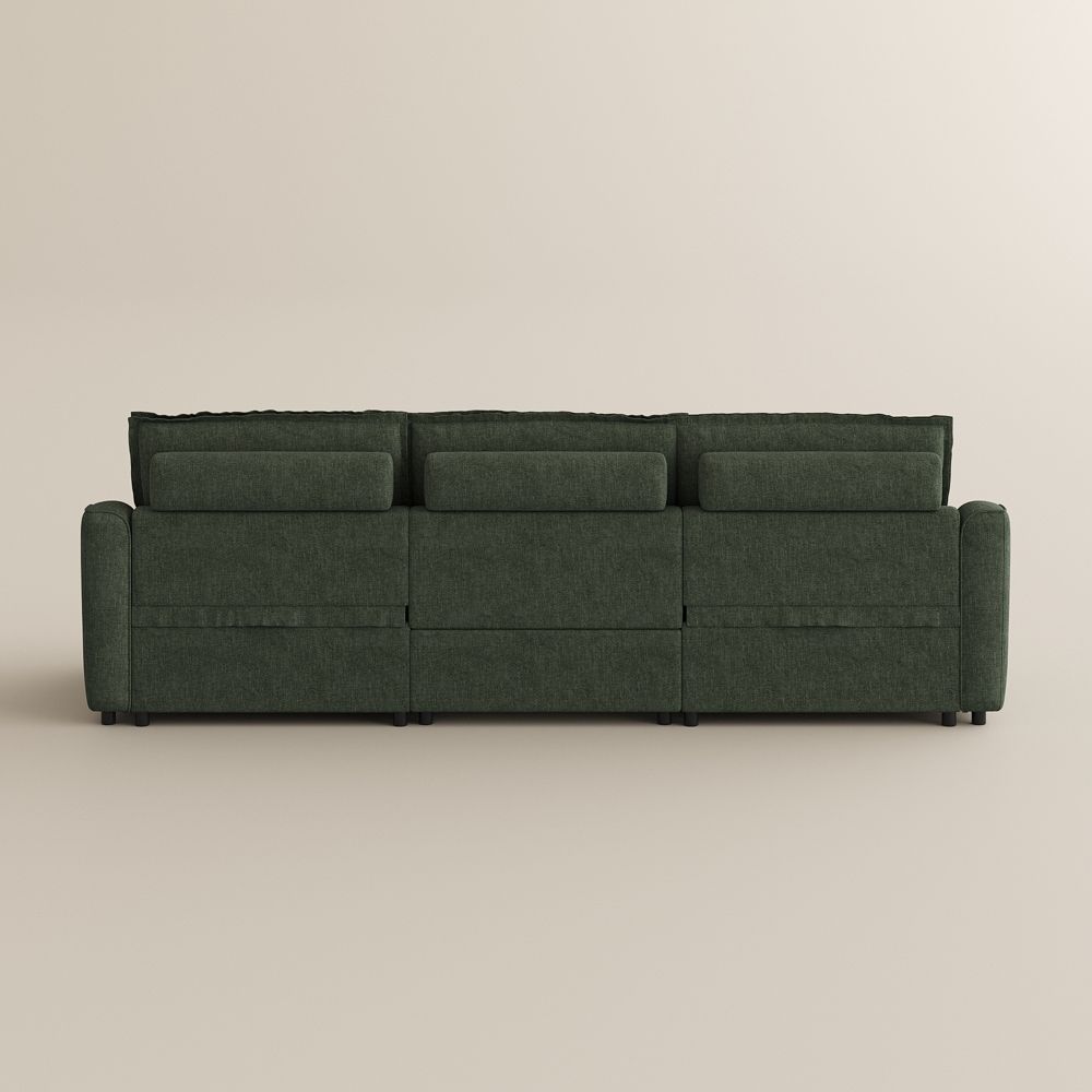 Living Room Green Velvet Modular Sofas