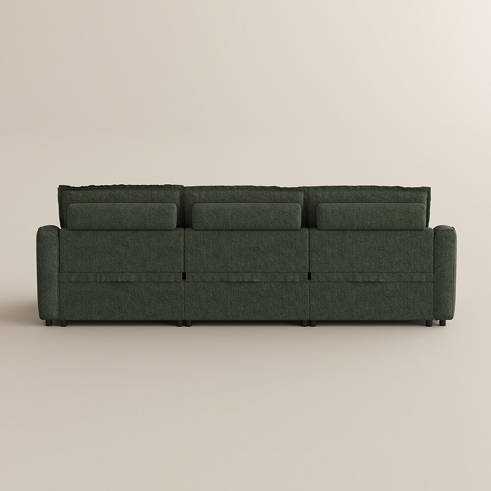 Medium Green Velvet Modular Sofas