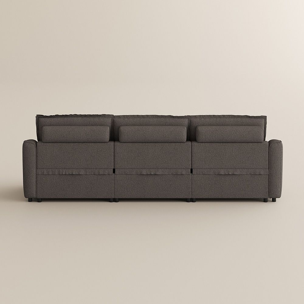 Modern Luxury Dark Gray Linen Modular Sofas