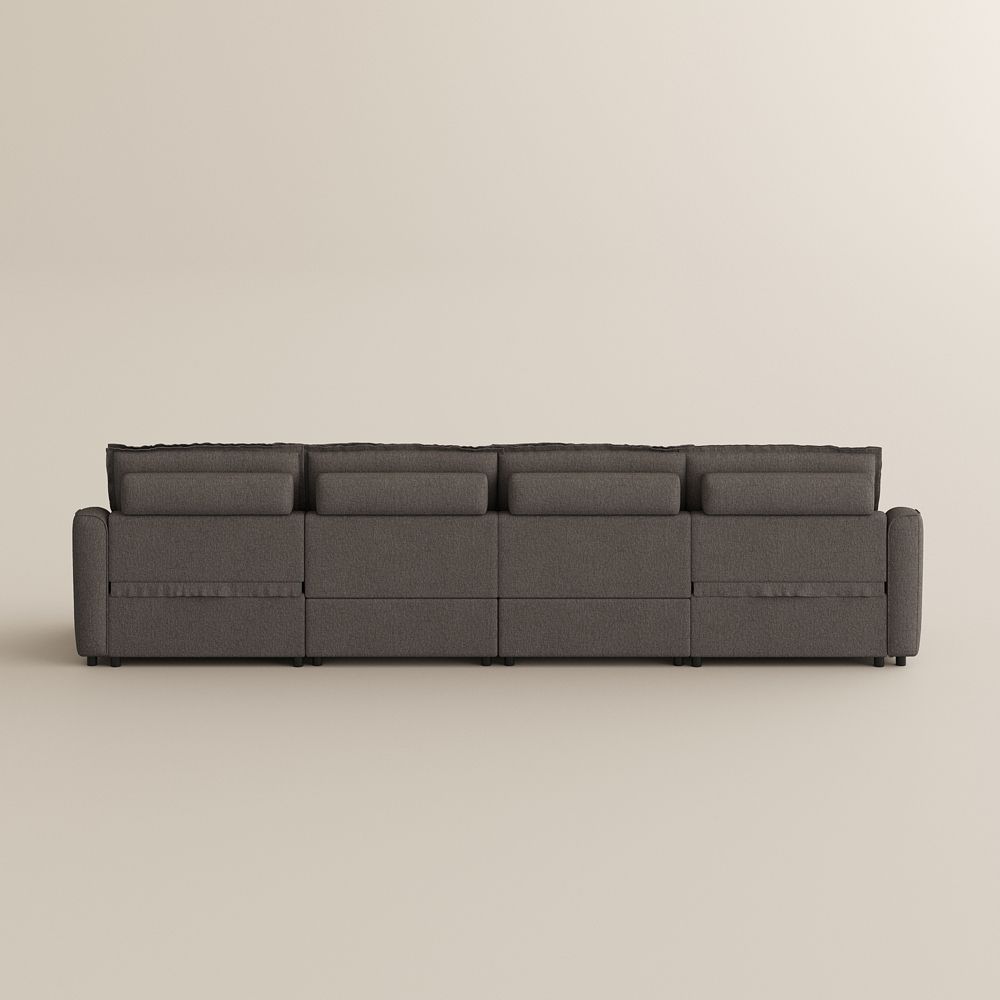 Living Room Dark Gray Linen Modular Sofas