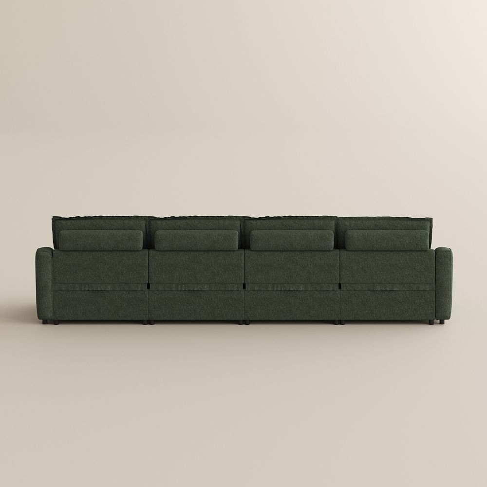 Luxury Green Velvet Modular Sofas