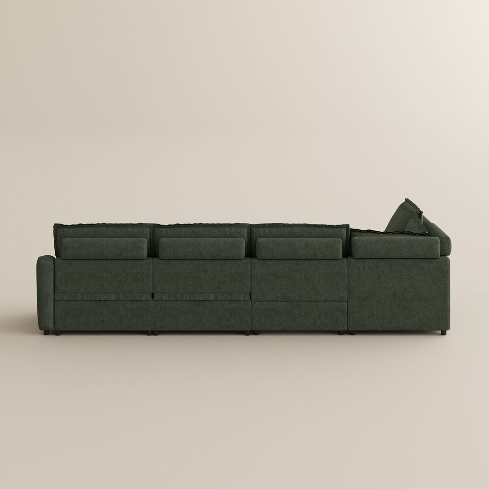 with Storage Green Velvet Modular Sofas