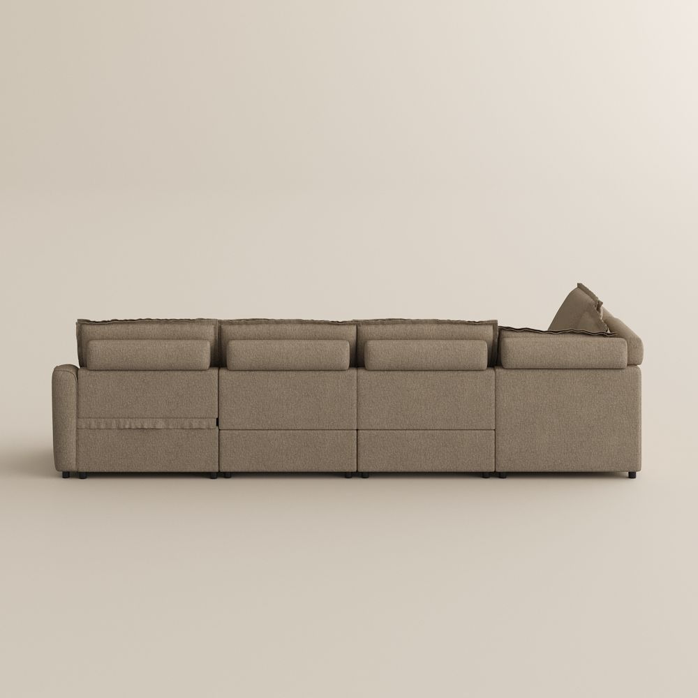 Modular Khaki Linen Modular Sofas