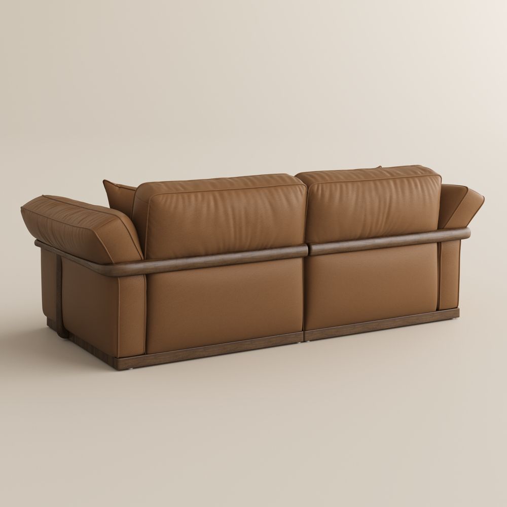 Comfortable Brown Genuine Leather Modular Sofas
