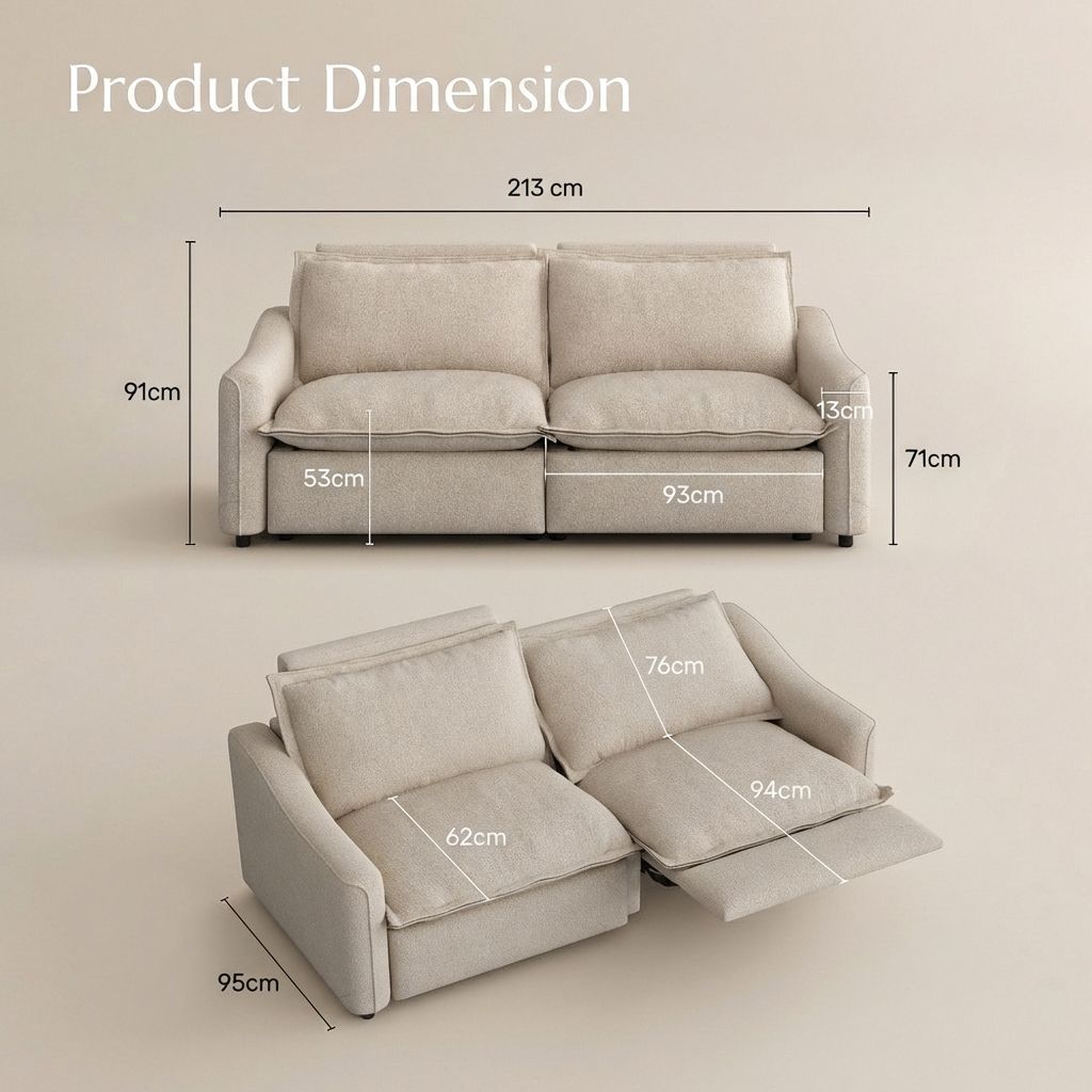 Modern Luxury Beige Linen Modular Sofas