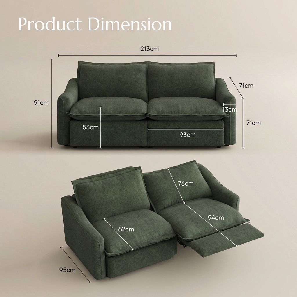 Living Room Green Velvet Modular Sofas