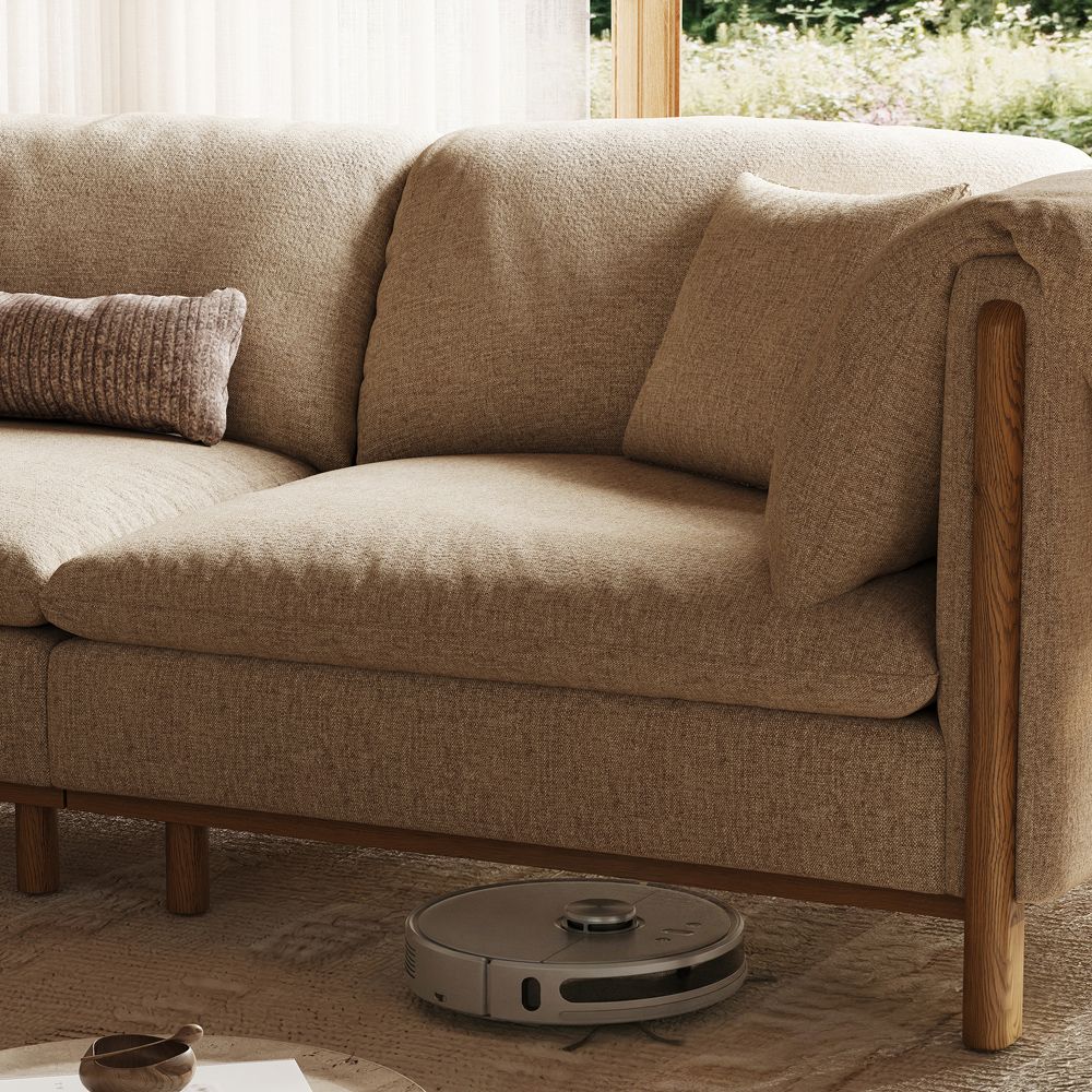 Cotton Linen Khaki Cotton and Linen Modular Sofas