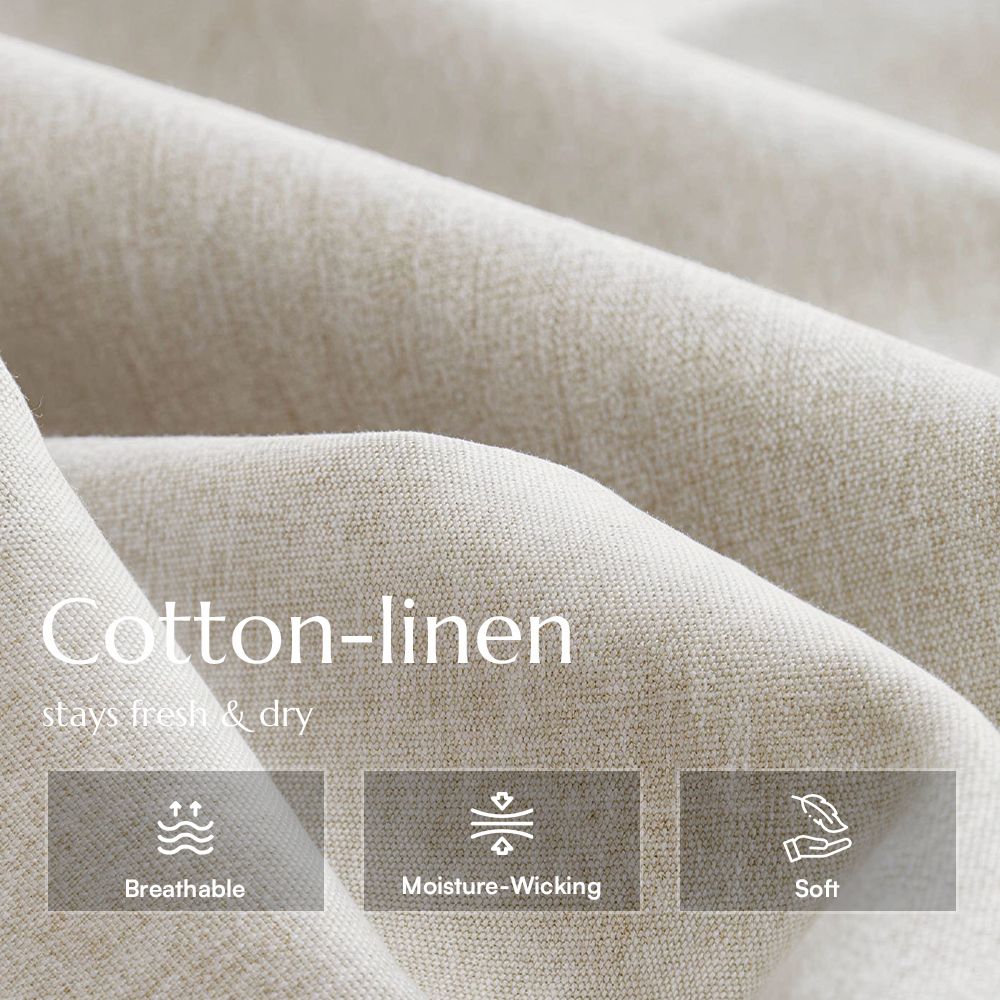 Partial Assembly Required Beige Cotton and Linen Modular Sofas