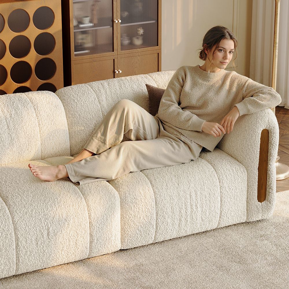 RV Beige Bouclé Modular Sofas