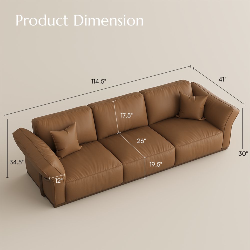 Modern Brown Genuine Leather Modular Sofas