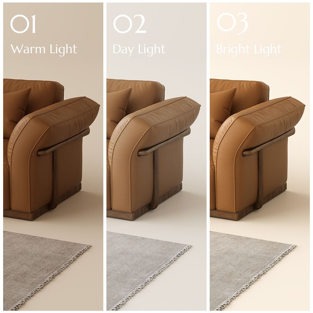 Bedroom Brown Genuine Leather Modular Sofas