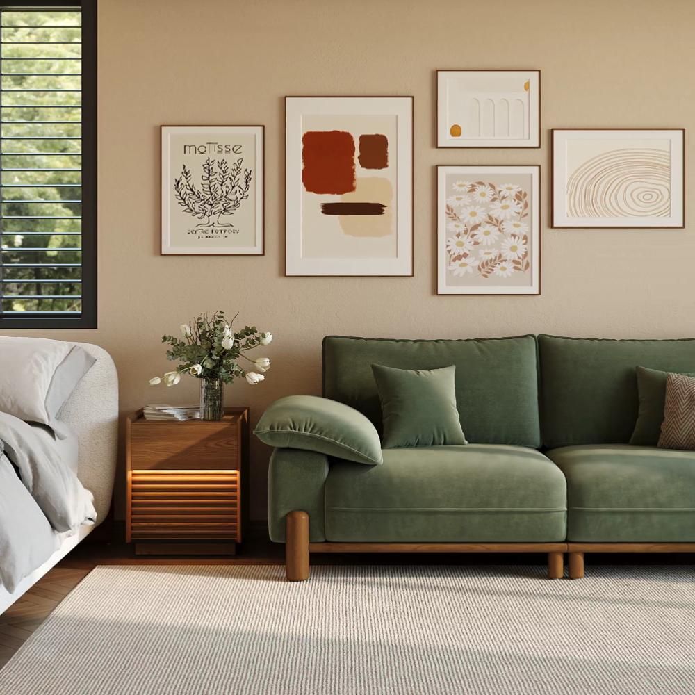 Office Green Pet-Friendly Fabric Modular Sofas