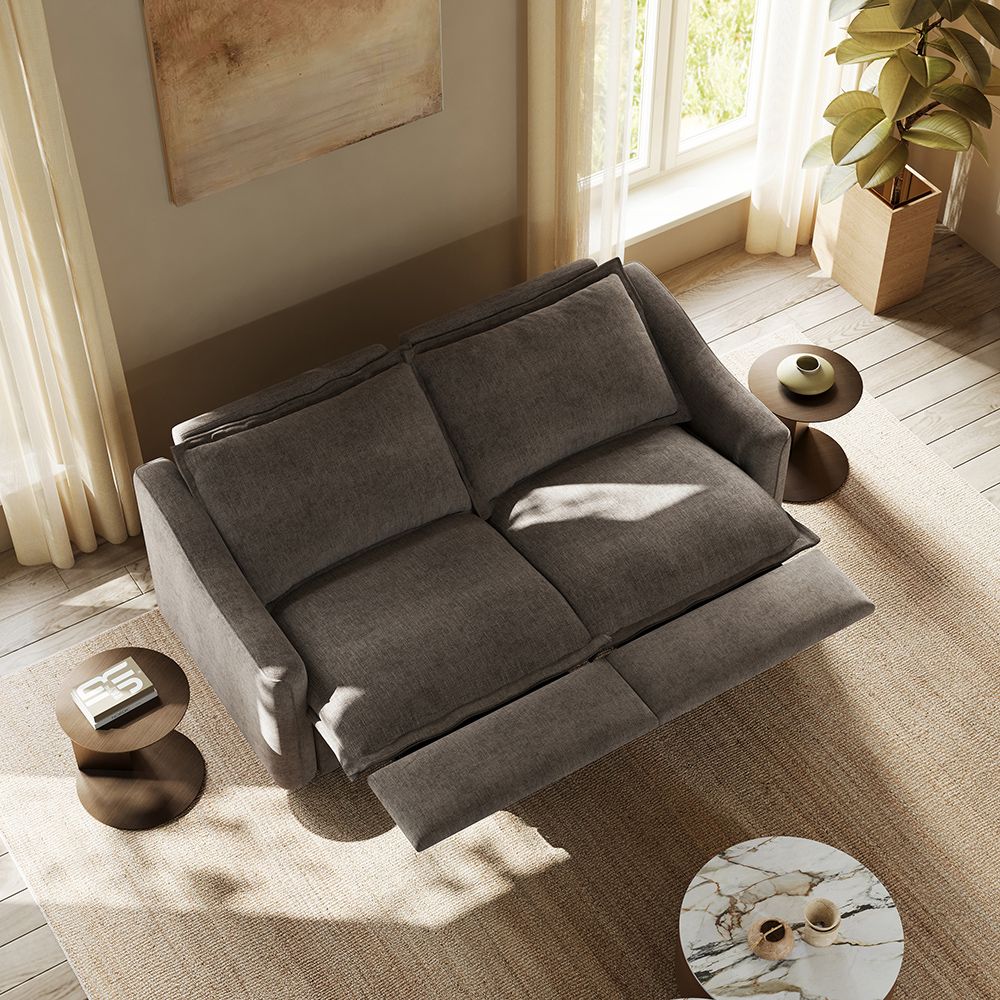 Living Room Khaki Velvet Modular Sofas