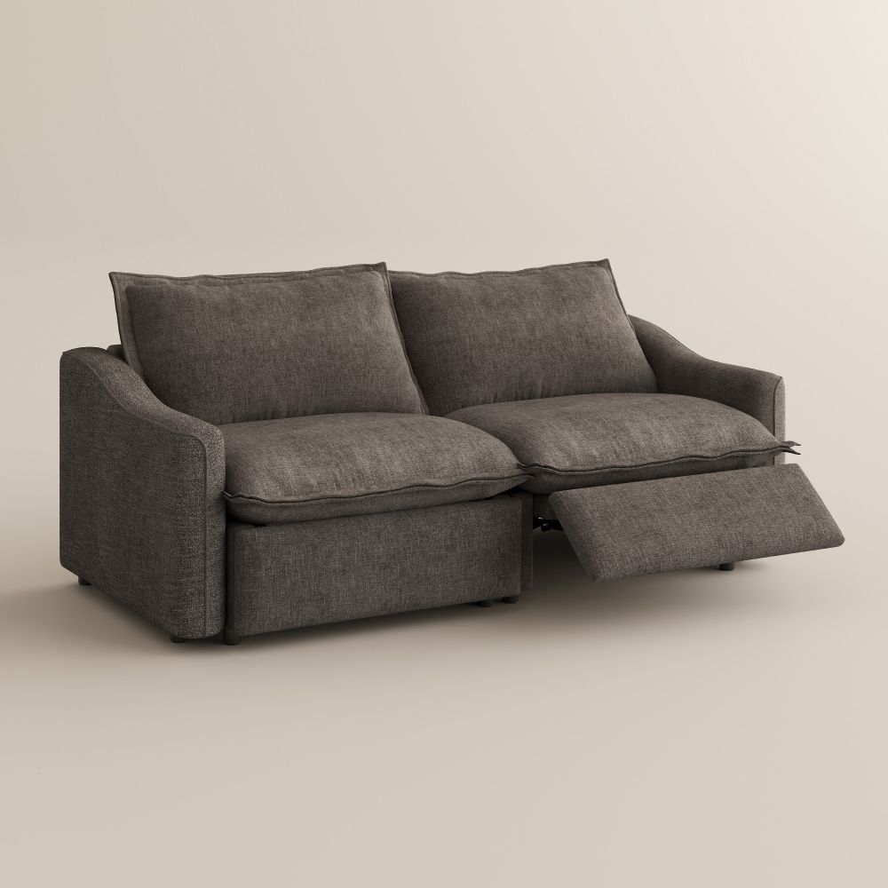 Fabric Khaki Velvet Modular Sofas