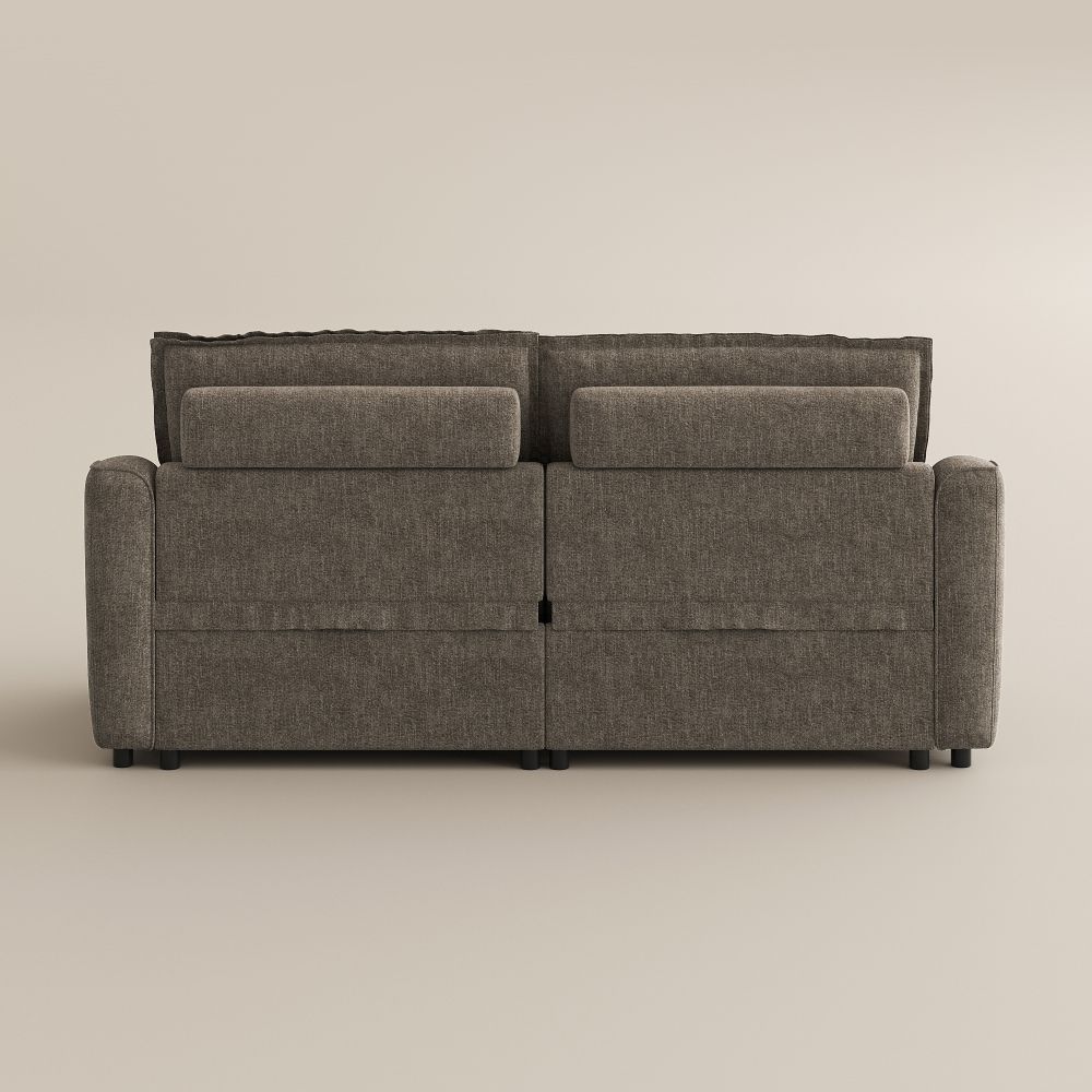2-3 Seater Khaki Velvet Modular Sofas