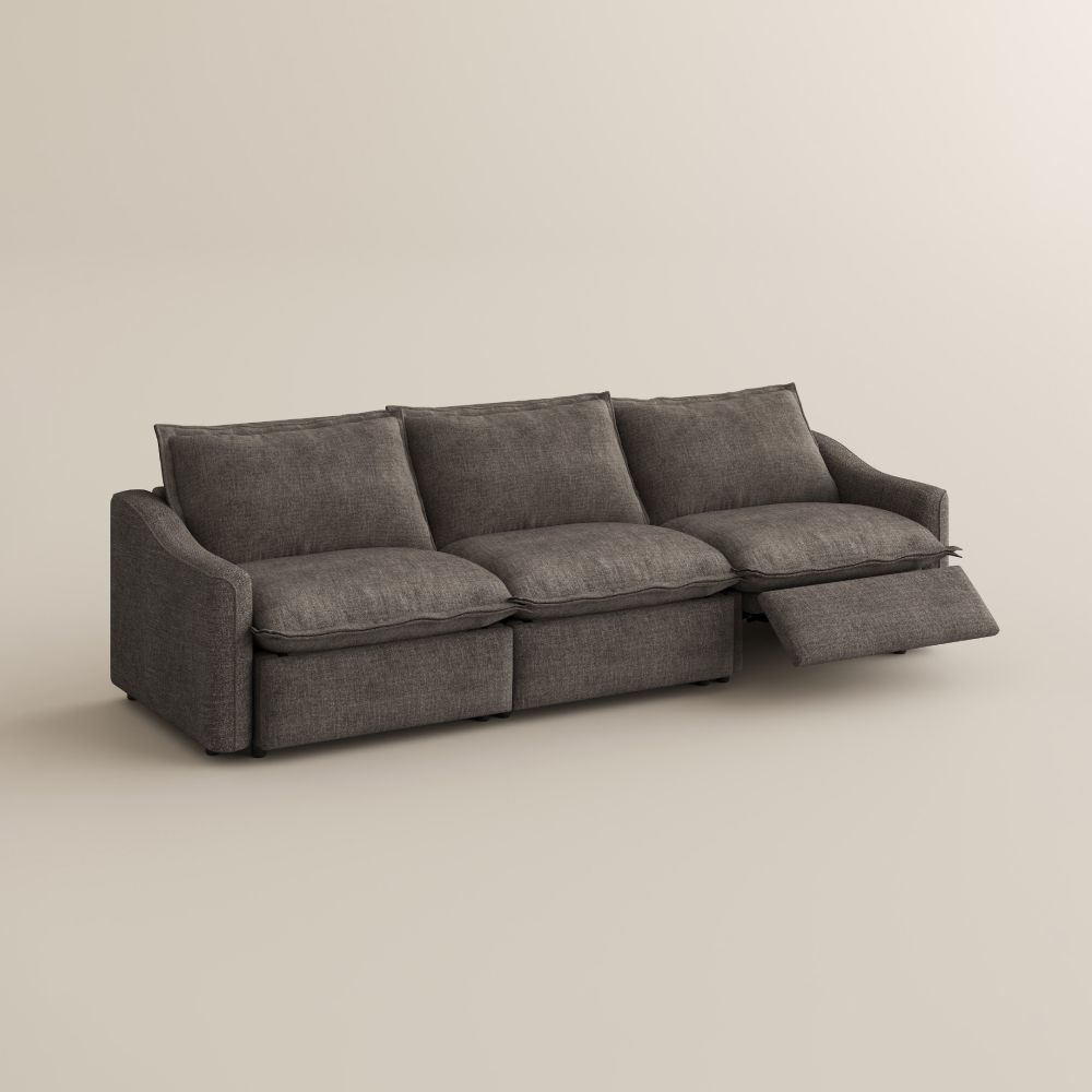 Deep Seat Khaki Velvet Modular Sofas