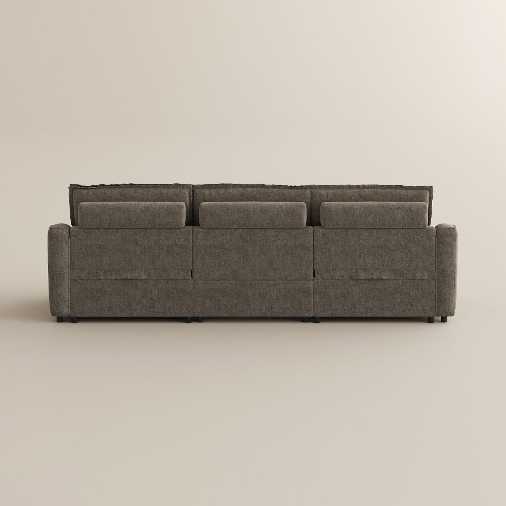 Apartment Khaki Velvet Modular Sofas