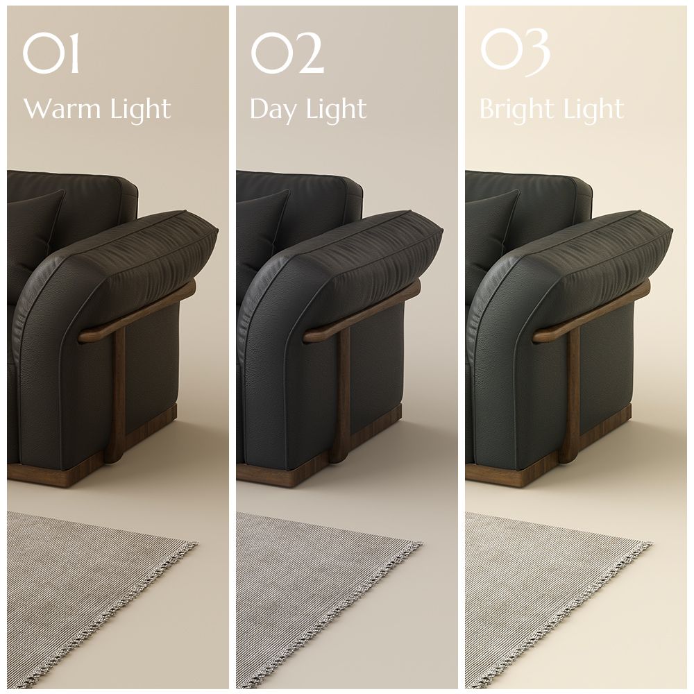 Partial Assembly Required Black Genuine Leather Modular Sofas