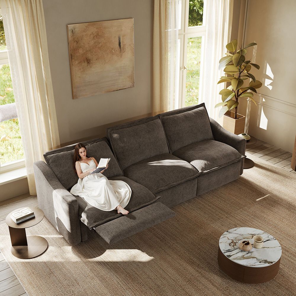 Oversized Khaki Velvet Modular Sofas