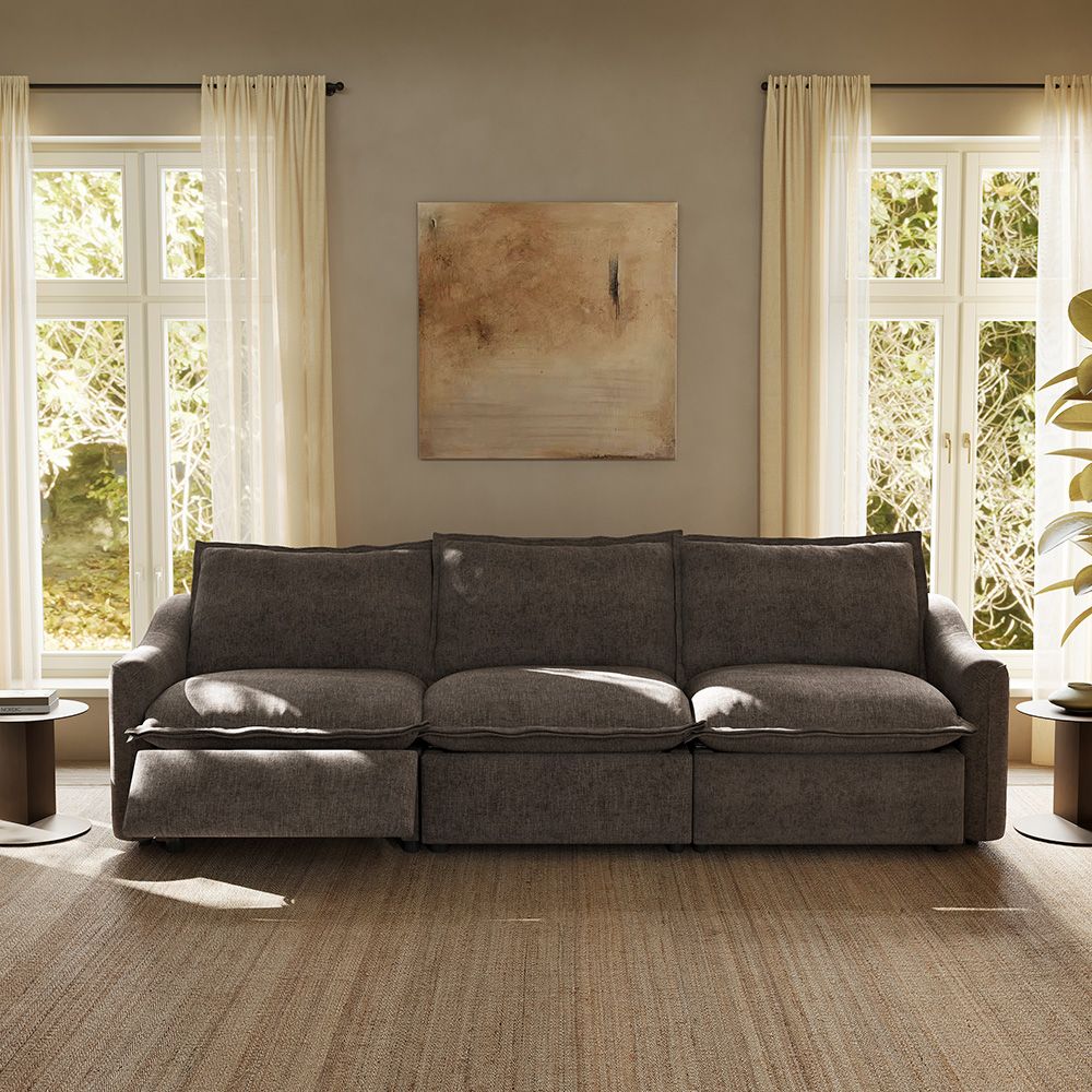 Apartment Khaki Velvet Modular Sofas