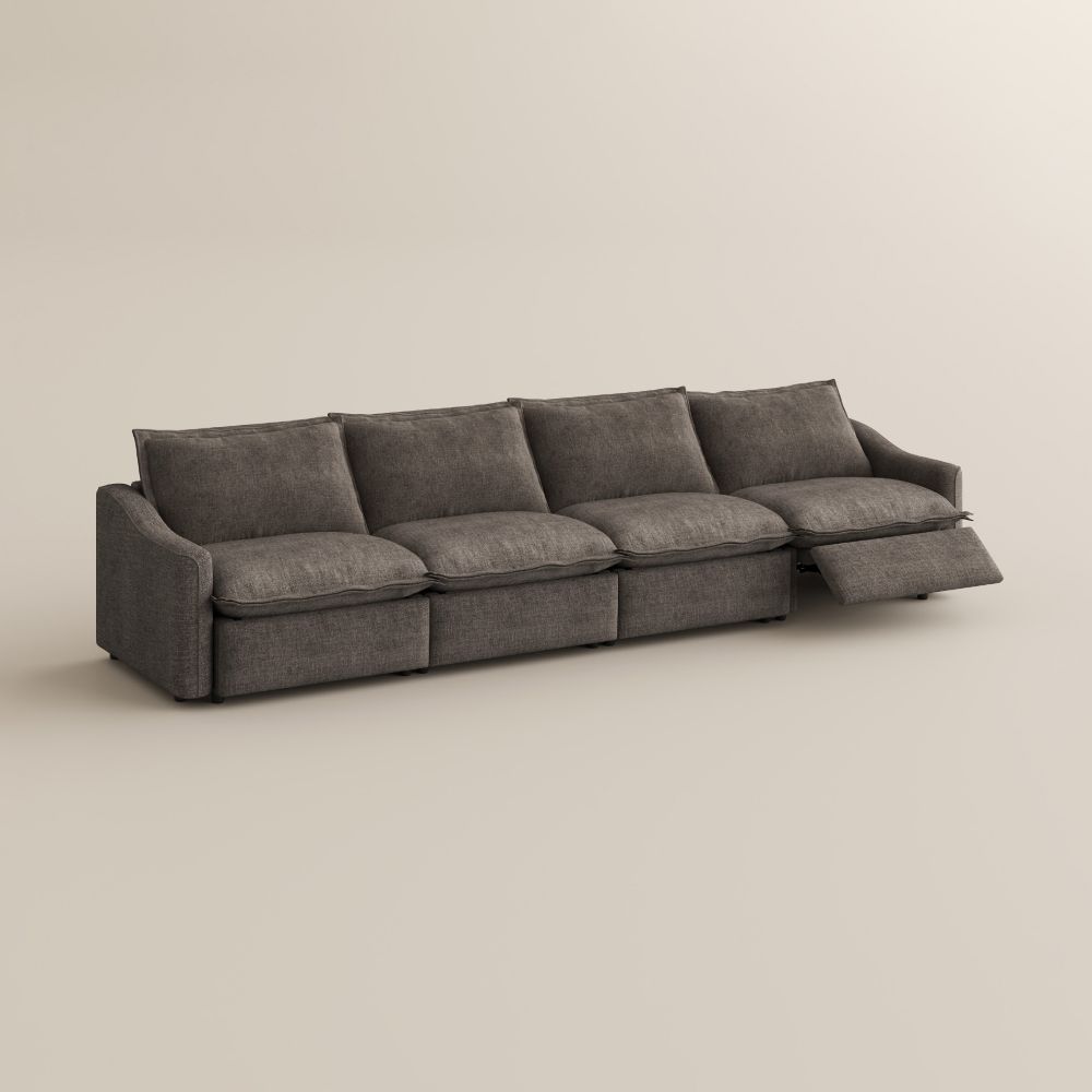 Modern Luxury Khaki Velvet Modular Sofas