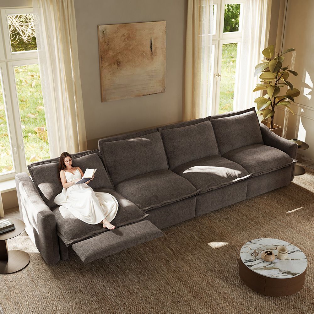 Very Relaxed Khaki Velvet Modular Sofas