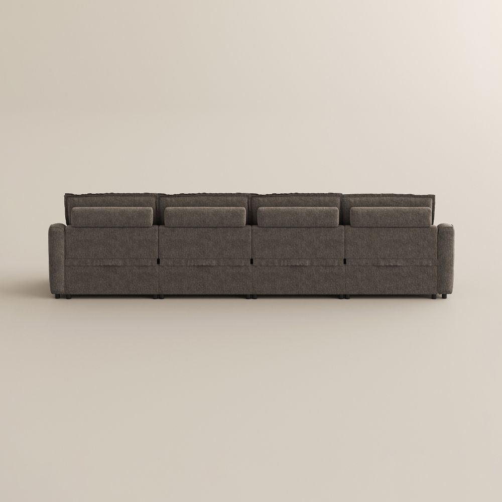 Oversized Khaki Velvet Modular Sofas
