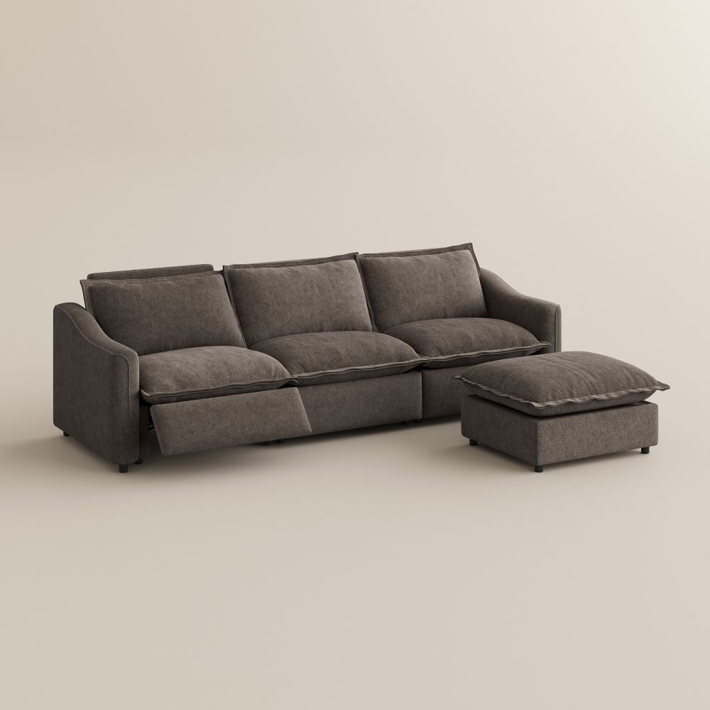 Modern Luxury Khaki Velvet Modular Sofas