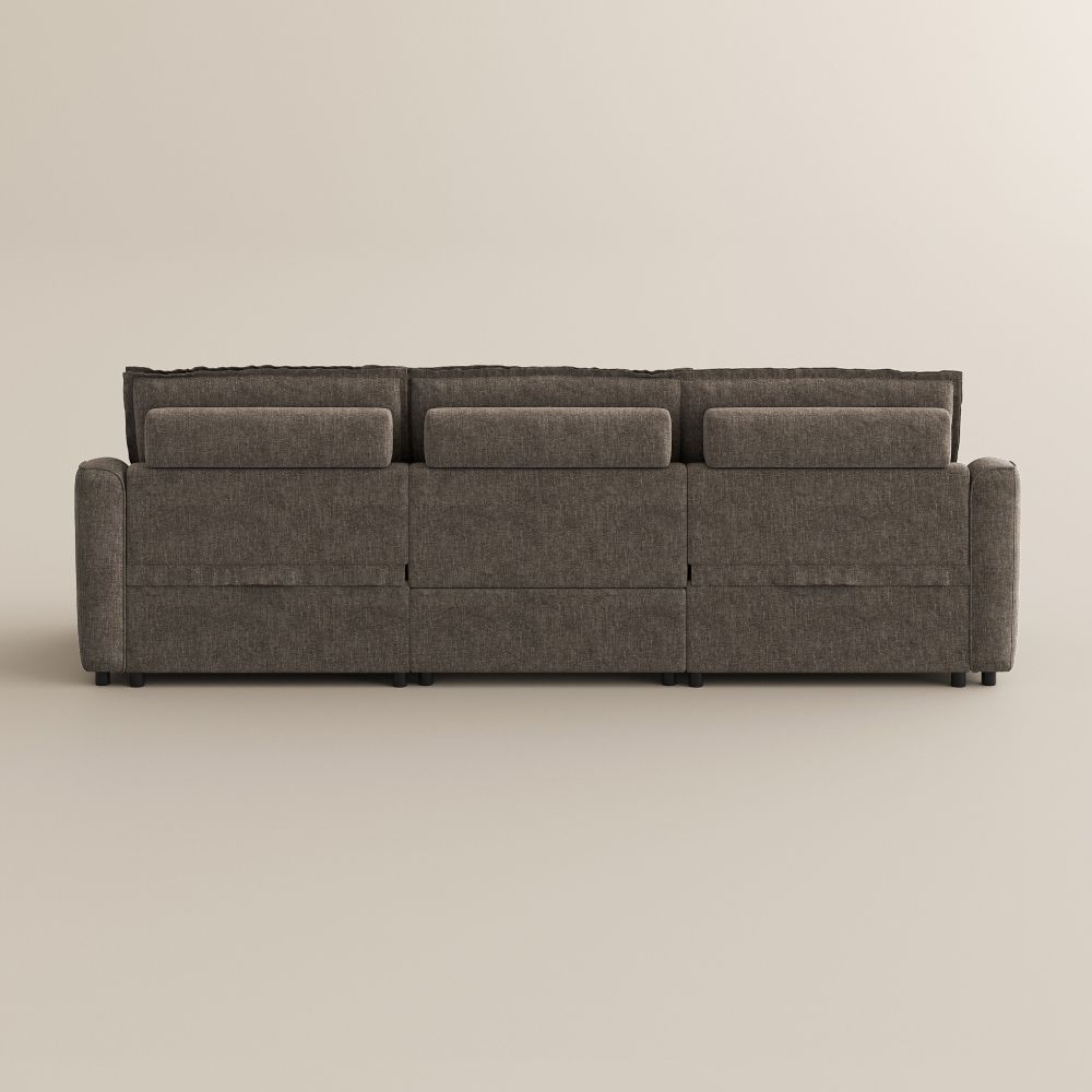 Cozy Khaki Velvet Modular Sofas