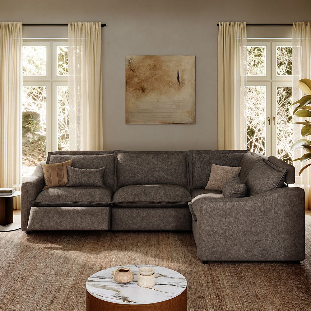 Oversized Khaki Velvet Modular Sofas