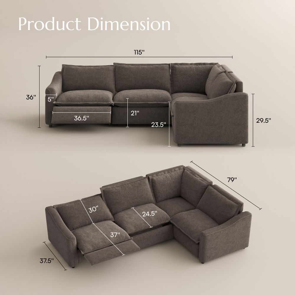Ultra Soft Khaki Velvet Modular Sofas