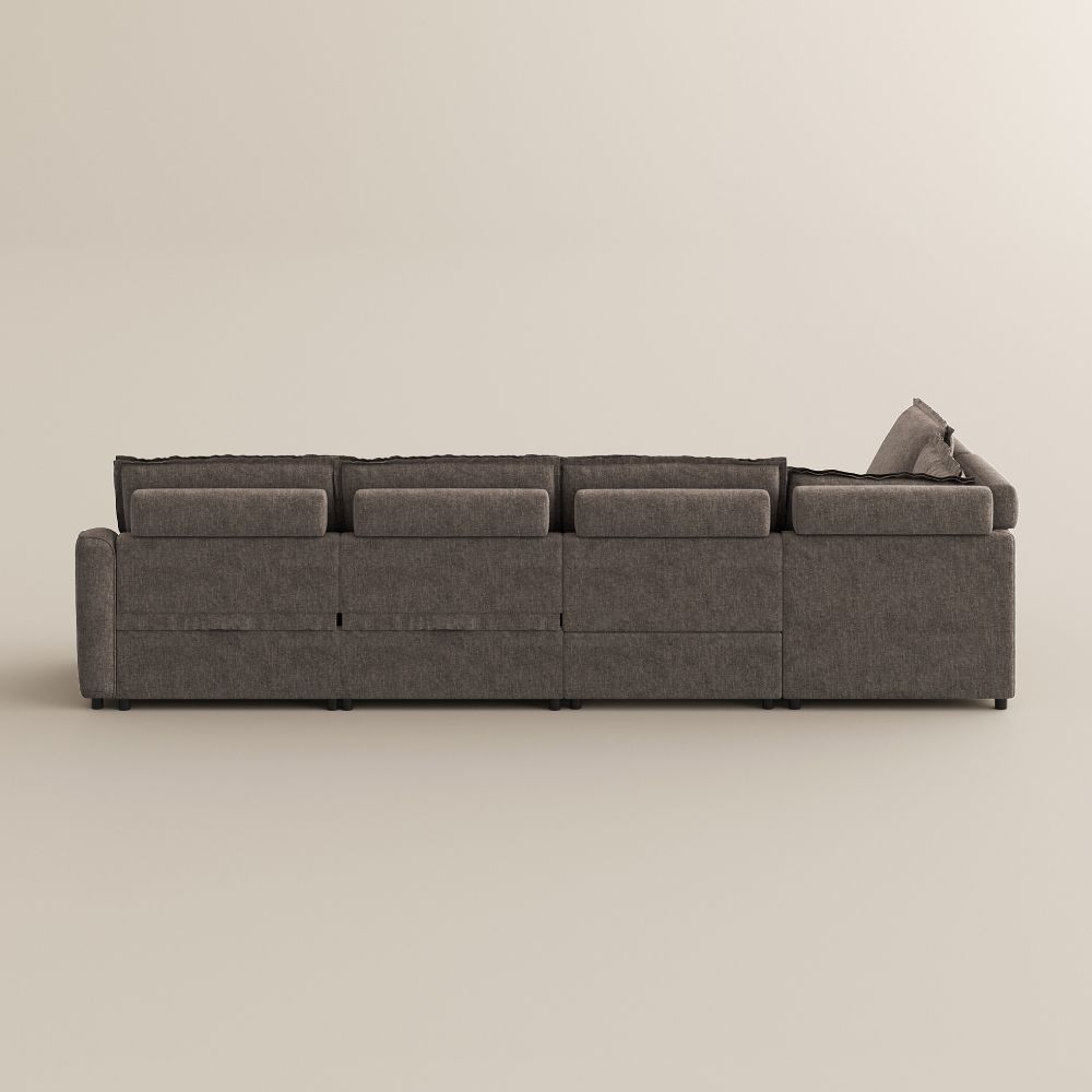 Electric Khaki Velvet Modular Sofas