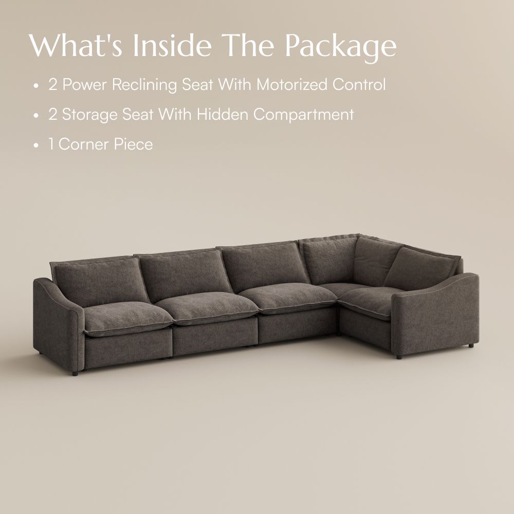 Cozy Khaki Velvet Modular Sofas